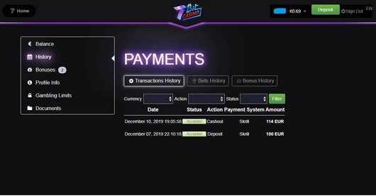 7bit Casino Wypłaty