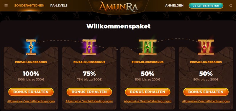 Amunra casinò bonus