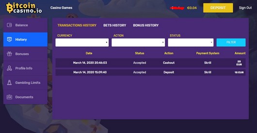 bitcoin Casino Skrill Wypłaty