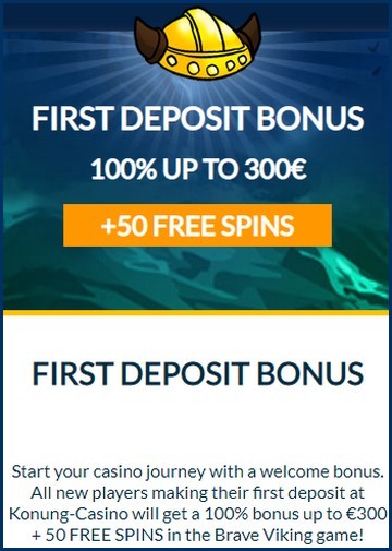 Konung Casino Bonus powitalny