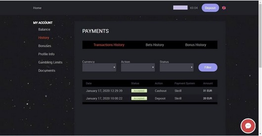 Katsubet casino Wypłaty